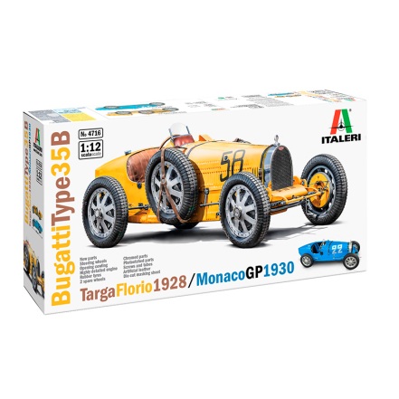 1:12 Italeri: Coche Bugatti Type 35B Targa Florio '28 / Monaco GP '30 (4716)