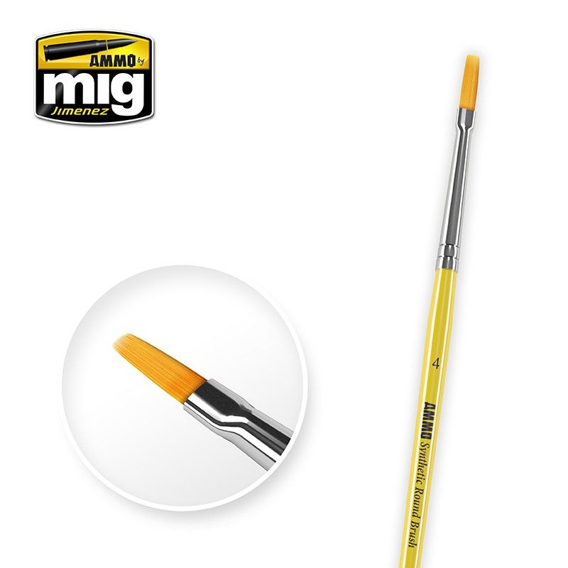 Ammo: 4 Synthetic Flat Brush (A.MIG-8620)