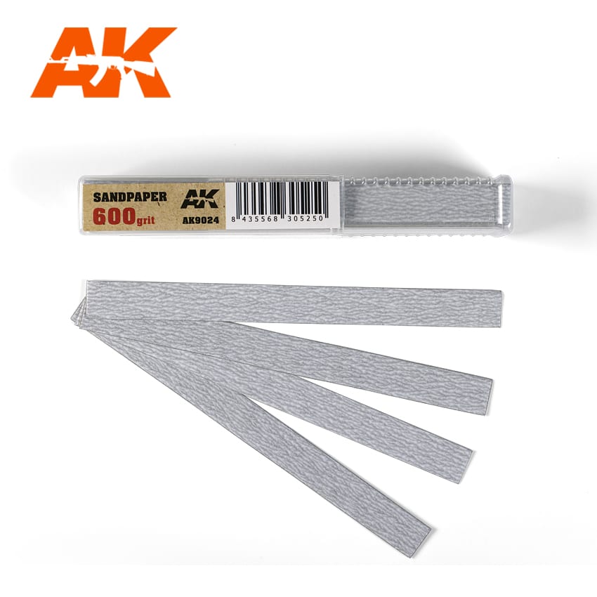 AK: Dry Sandpaper 600 grit x 50 units AK9024