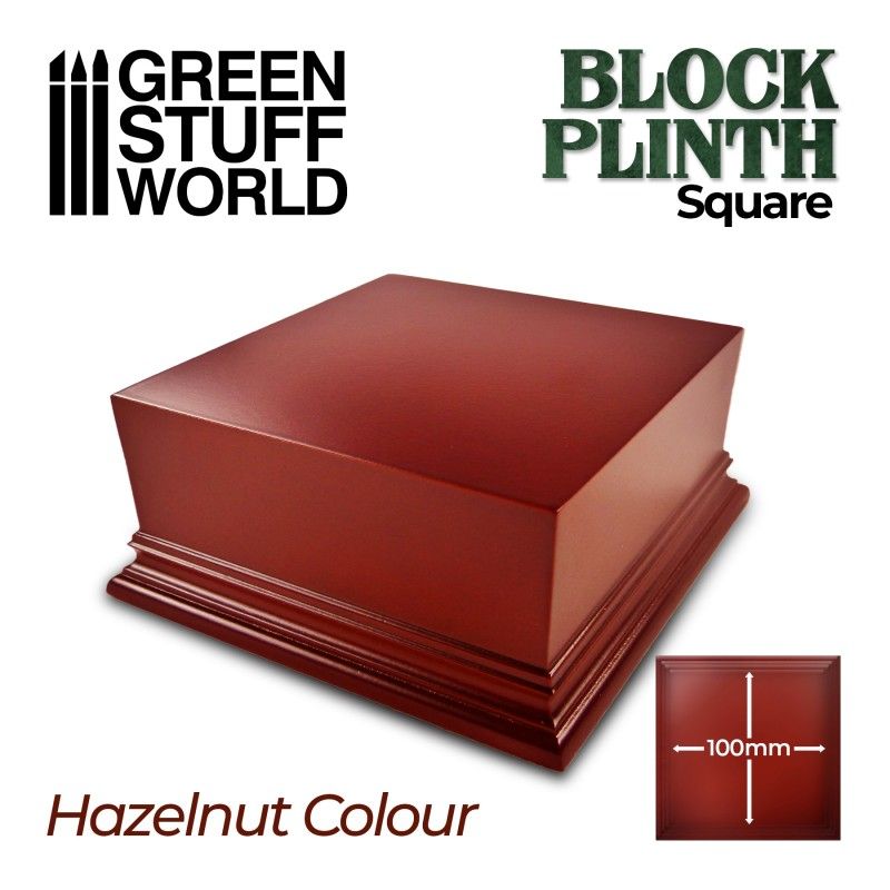 Green Stuff World: Pedestal Cuadrado 10x10cm - Marrón Avellana