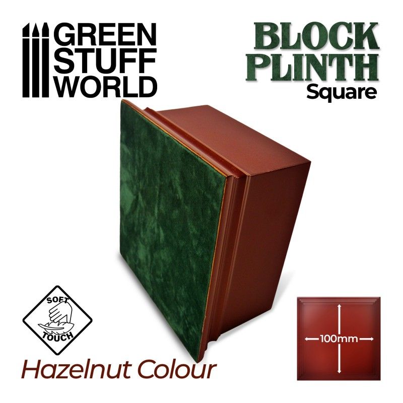 Green Stuff World: Pedestal Cuadrado 10x10cm - Marrón Avellana - Imagen 2