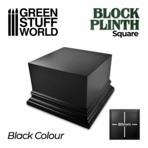 Green Stuff World: Pedestal Cuadrado 8×8 cm – Negro