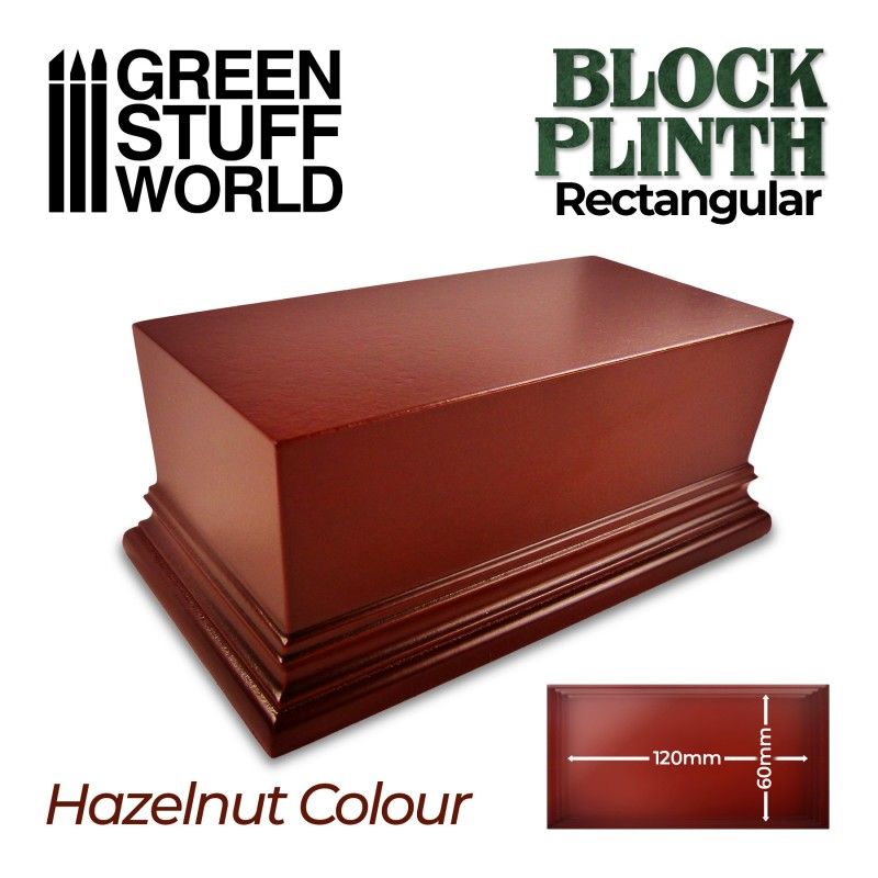 Green Stuff World: Pedestal Rectangular 12x6cm - Marron Avellana