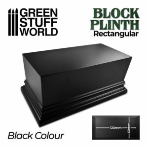 Green Stuff World: Pedestal Rectangular 12x6cm – Negro