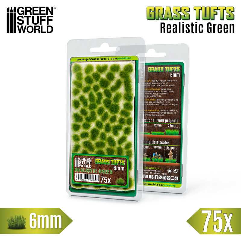 Green Stuff World: Matas Cesped - Autoadhesivas - 6mm - Verde Realista