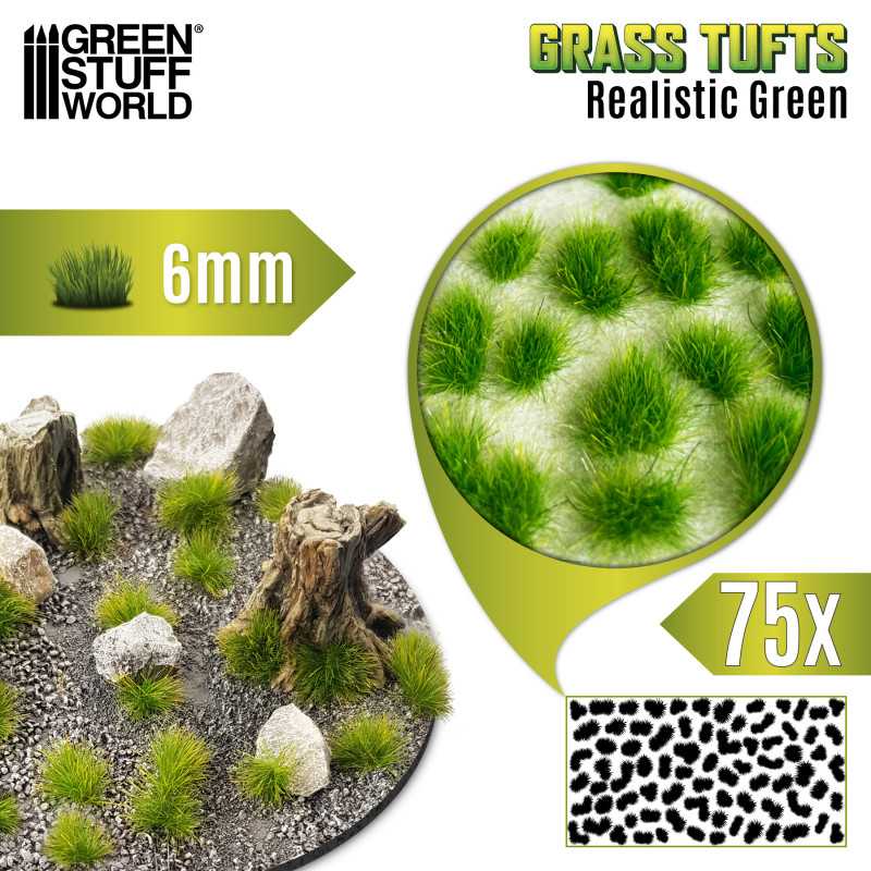 Green Stuff World: Matas Cesped - Autoadhesivas - 6mm - Verde Realista - Imagen 2
