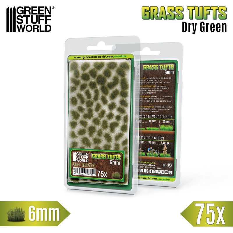 Green Stuff World: Matas Cesped - Autoadhesivas - 6mm - VERDE SECO
