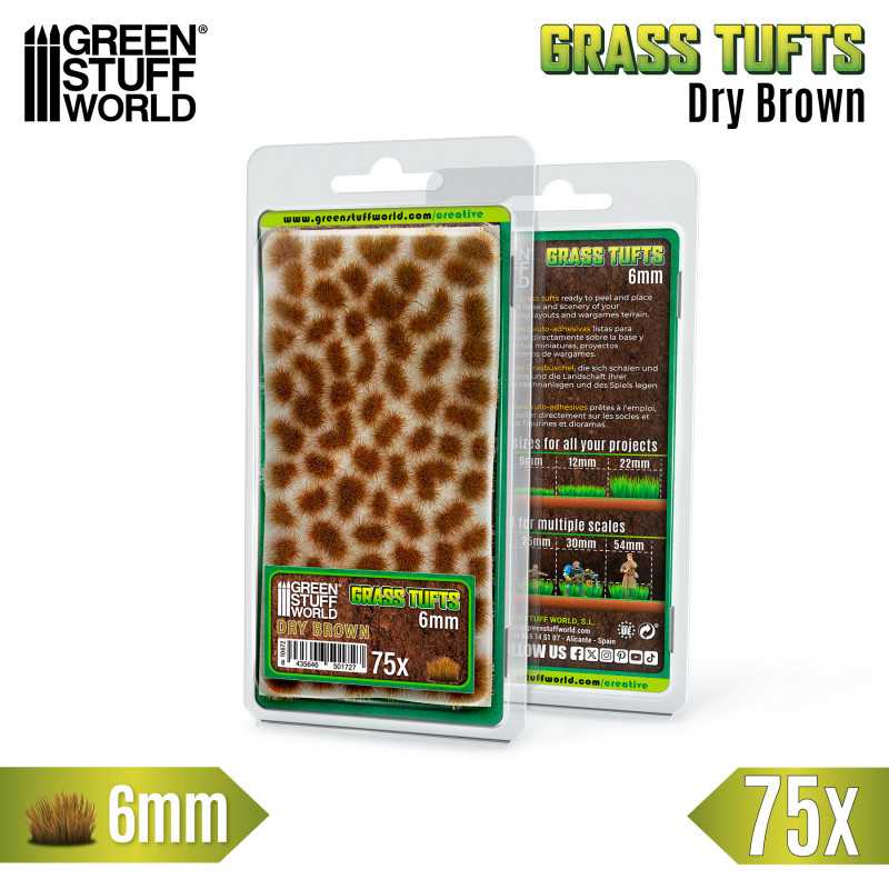 Green Stuff World: Matas Cesped - Tufts - 6 mm - Marron Seco