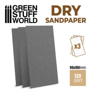 Papel lija – Dry Sandpaper – Grano 120 ( Pack x3 )