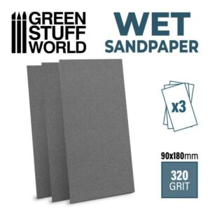 Green Stuff World: Papel lija – Dry Sandpaper – Grano 320 ( Pack x3 )