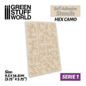 Green Stuff World: Plantillas autoadhesivas – Camuflaje hexagonal