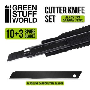 Green Stuff World: Cutter Modelismo grande + cuchillas acero negro
