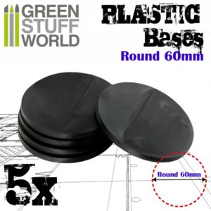 Green Stuff World: Peanas de Plástico – Redondas 60 mm NEGRO