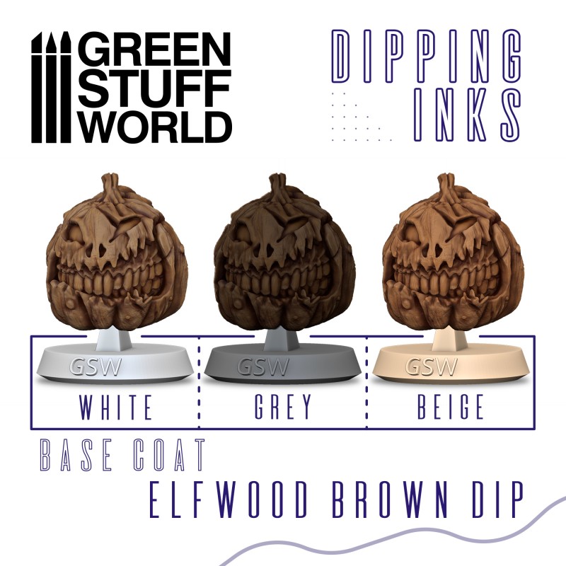 Green Stuff World: Pintura Dipping ink 60 ml - ELFWOOD BROWN DIP - Imagen 2
