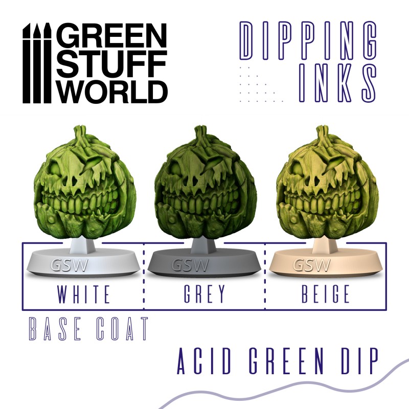 Pintura Dipping ink 60 ml - ACID GREEN DIP - Imagen 2