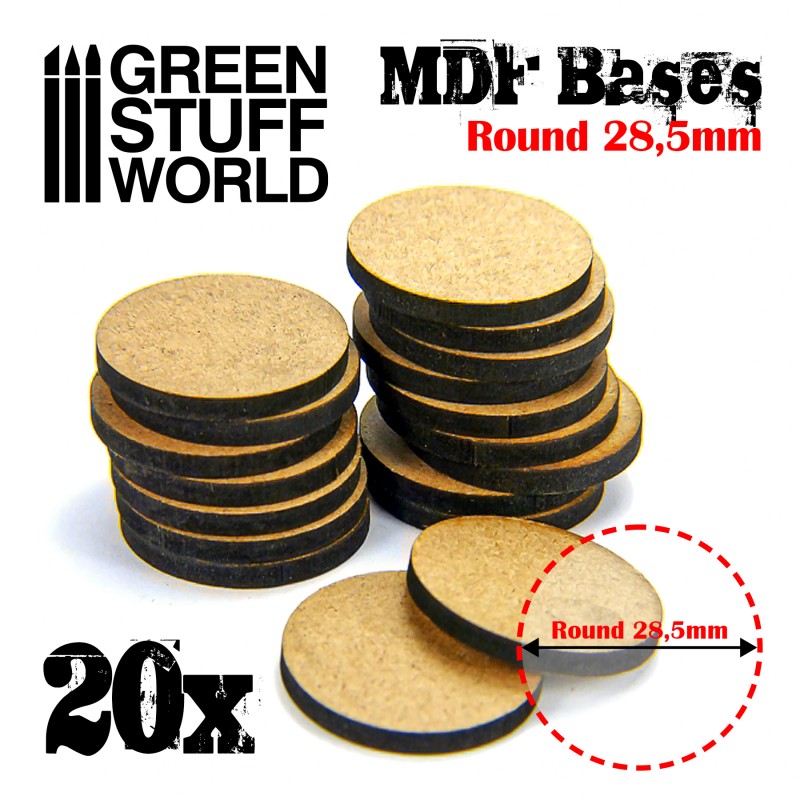 Green Stuff World: Peanas DM - Redondas 28,5 mm