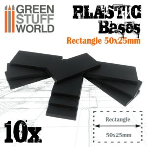 Green Stuff World: Peanas de plástico – Rectangulares 25x50mm