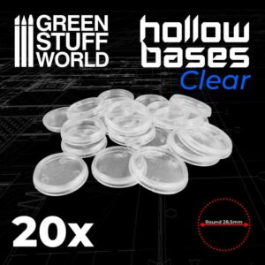 Green Stuff World: Peana Plastico Huecas Redonda Transparentes (20)