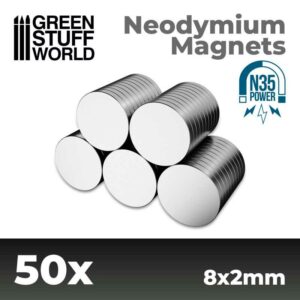 Green Stuff World: Imanes Neodimio 8x2mm – 50 unidades (N35)