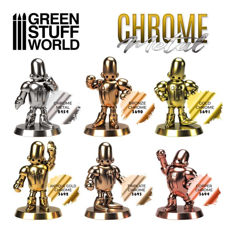 Green Stuff World: Pintura Cromada - ORO 17ml - Imagen 2