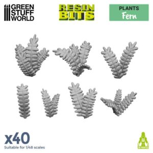 Green Stuff World: Set impreso en 3D – Hojas de helechos