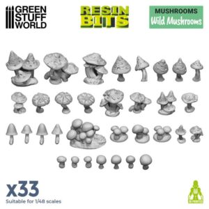 Green Stuff World: Set impreso en 3D – Setas silvestres