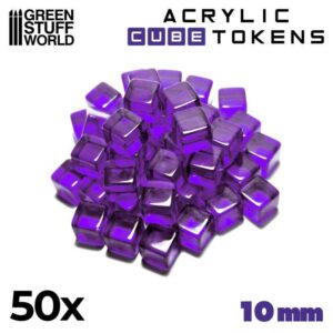 Tokens Cubos – Violeta 10mm
