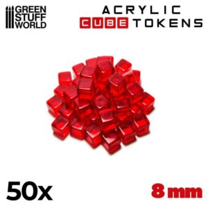 Green Stuff World: Tokens Cubos Rojos 8mm