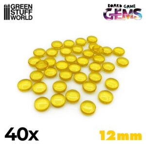 Gemas de plastico 12mm – Amarillo