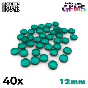 Gemas de plastico 12mm – Turquesa