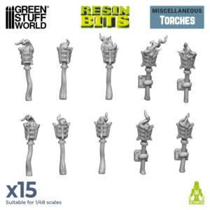 Green Stuff World: Set impreso en 3D – Antorchas (Torches)