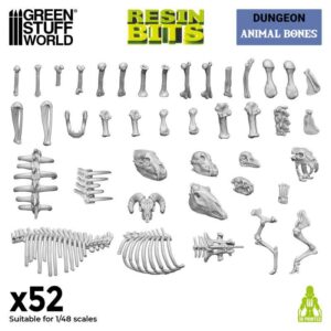 Green Stuff World: Set Impreso en 3D: Huesos de animales 1:48