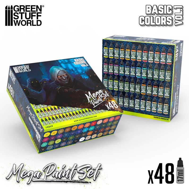 Green Stuff World: Mega Set de Pintura - Colores Básico Vol. 1.0