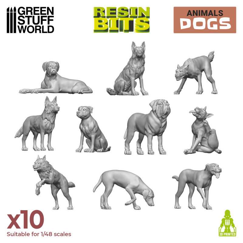 Green Stuff World: Set impreso en 3D - Perros