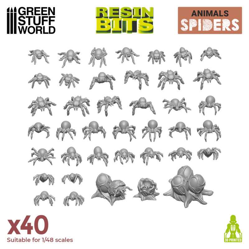 Green Stuff World: Set impreso en 3D - Arañas Pequeñas