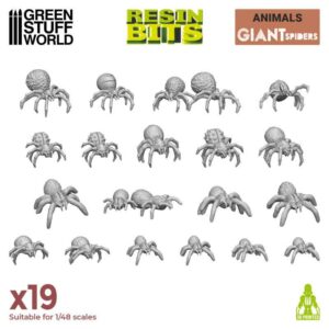 Green Stuff World: Set impreso en 3D – Arañas Grandes