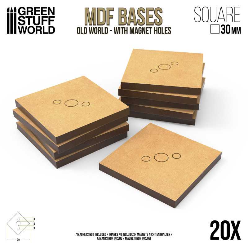 Green Stuff World: Peanas DM - Cuadradas 30 mm