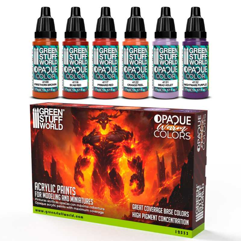 Green Stuff World: Set Pintura Opaca - Colores Calidos