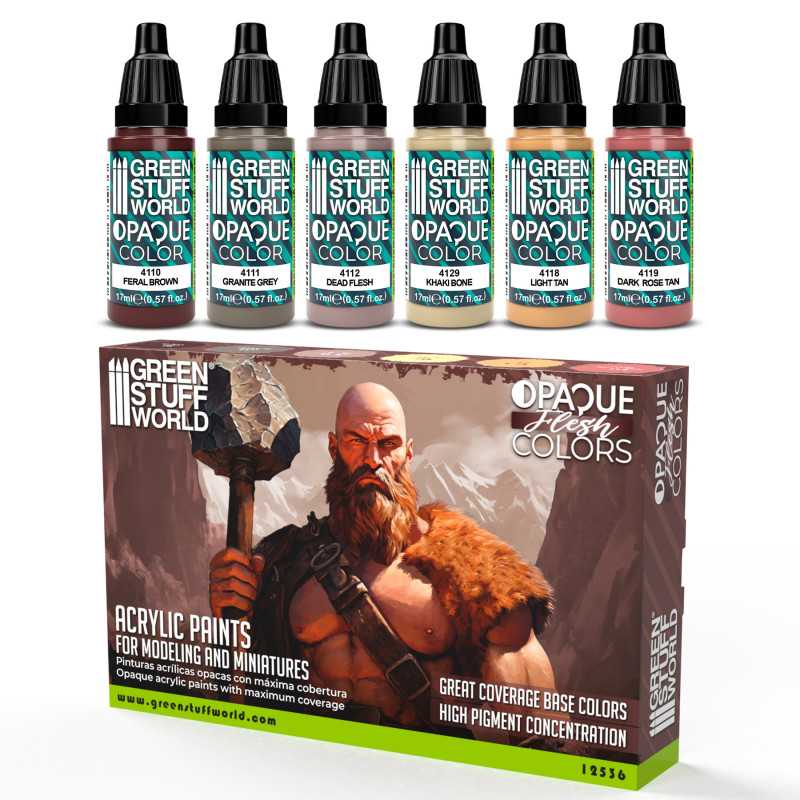 Green Stuff World: Set Pintura Opaca - Colores Carne