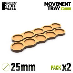 Bandejas de Movimiento DM – Skirmish AOS 25mm 5×1