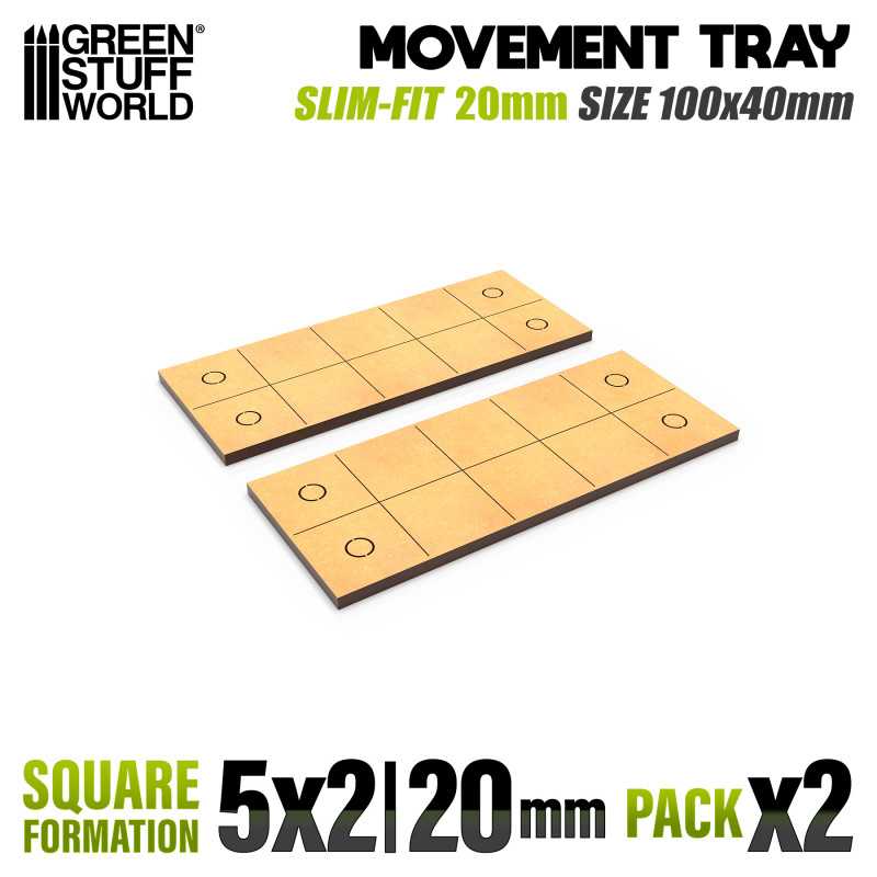 Bandejas de Movimiento DM - Slimfit Cuadradas 100x40mm