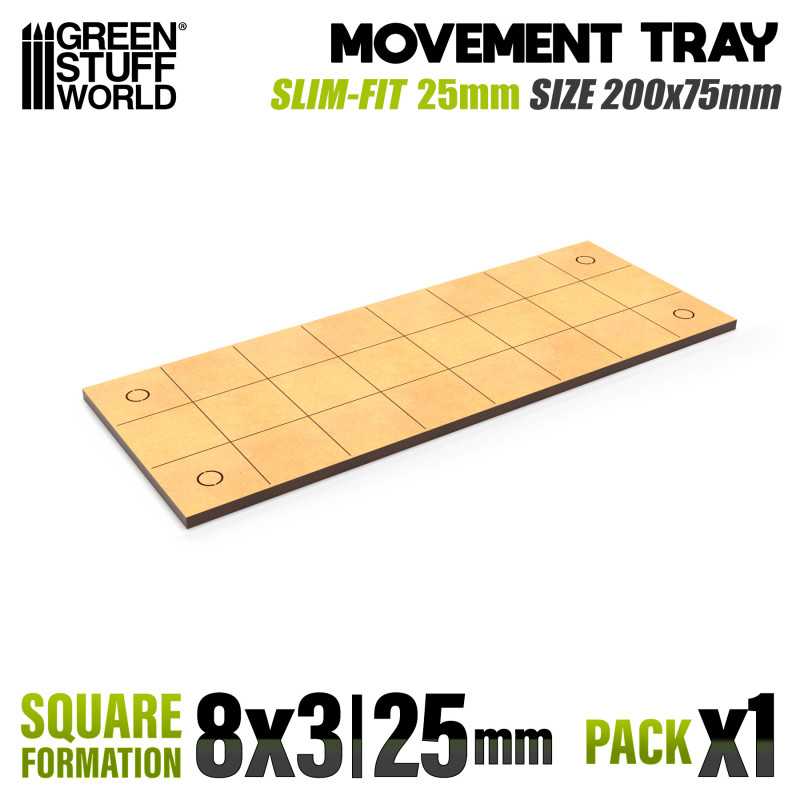 Bandejas de Movimiento DM - Slimfit Cuadradas 200x75mm