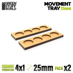Bandejas de Movimiento DM 25mm 4×1 – Hostigador Filas