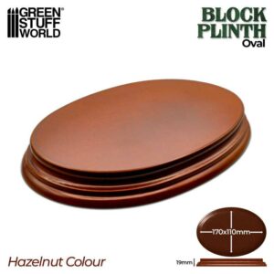 Green Stuff World: Pedestal Ovalado DM Lacado Avellana / Hazelnut Oval