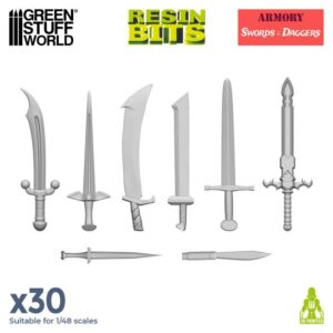 Green Stuff World: Set impreso en 3D – Espadas y Dagas