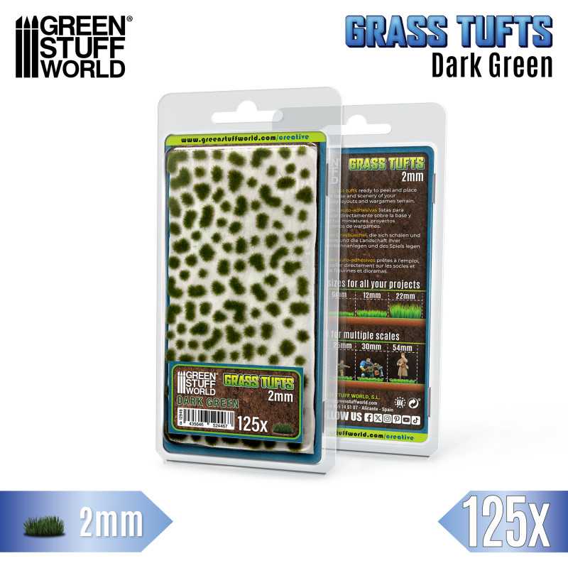 Green Stuff World: Matas Cesped XXL - Tufts - 2 mm - Dark Green