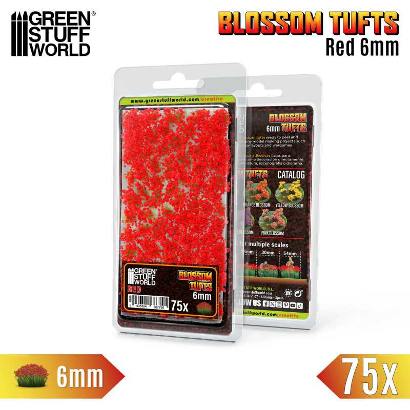 Green Stuff World: Matas con Flor - Tufts - 6mm - Flores Rojas