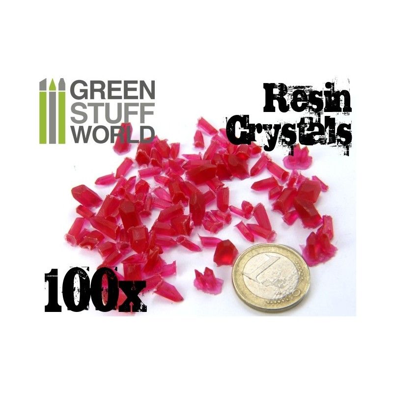 Green Stuff World: Cristales de Resina Rojo