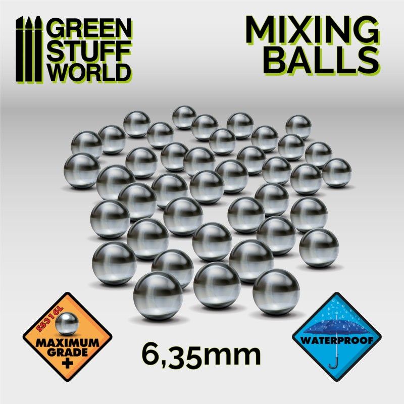 Green Stuff World: Bolas Acero Inoxidable mezcladoras pintura 6,35mm