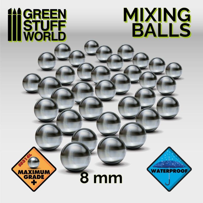 Green Stuff World: Bolas Acero Inoxidable mezcladoras pintura 8mm